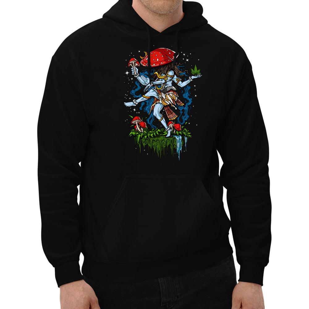 Psychedelic Shiva, Hoodie, Magic Mushrooms Hoodie, Psychedelic Hoodie, Hippie Hoodie, Shiva Clothing, Stoner, Hoodie, Hindu Clothing - Psychonautica Store