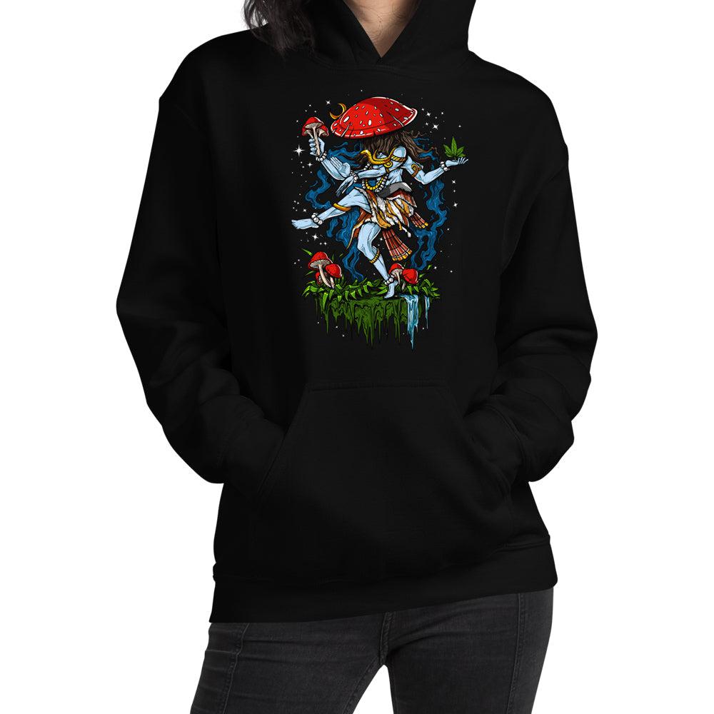 Psychedelic Shiva, Hoodie, Magic Mushrooms Hoodie, Psychedelic Hoodie, Hippie Hoodie, Shiva Clothing, Stoner, Hoodie, Hindu Clothing - Psychonautica Store