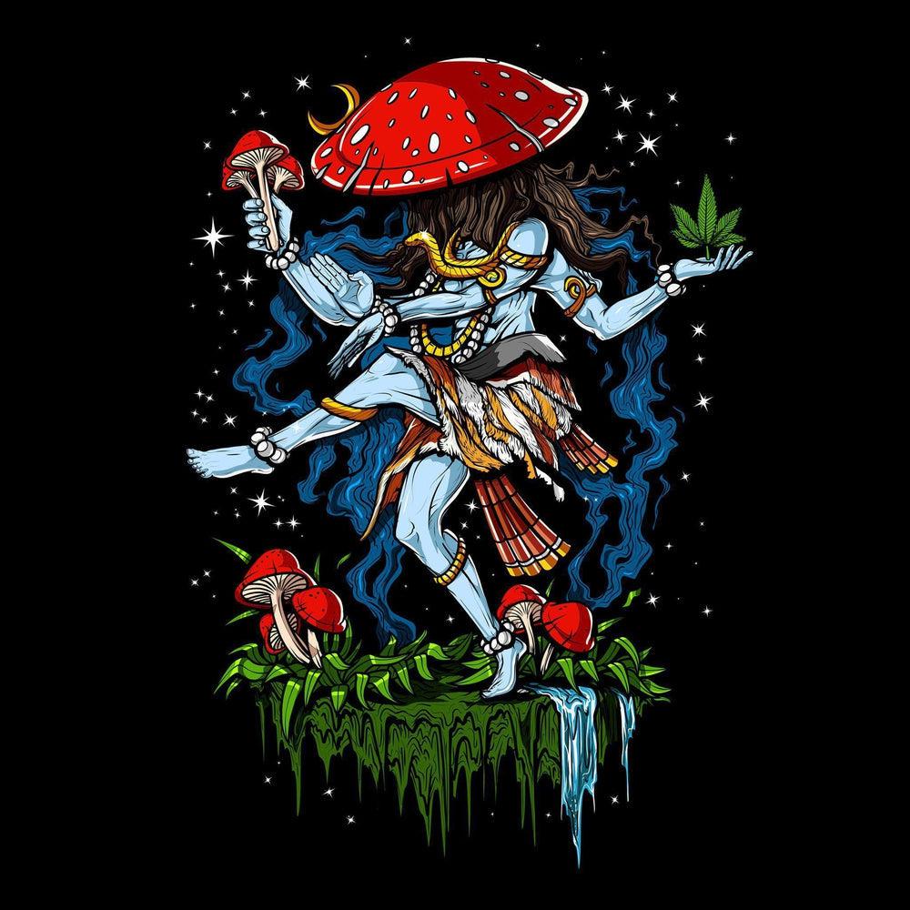 Shiva Mushroom, Magic Mushrooms Shirt, Psychedelic Tee, Psychedelic Shiva Shirt, Stoner Tee, Hippie Clothes, Hippie Clothing - Psychonautica Store