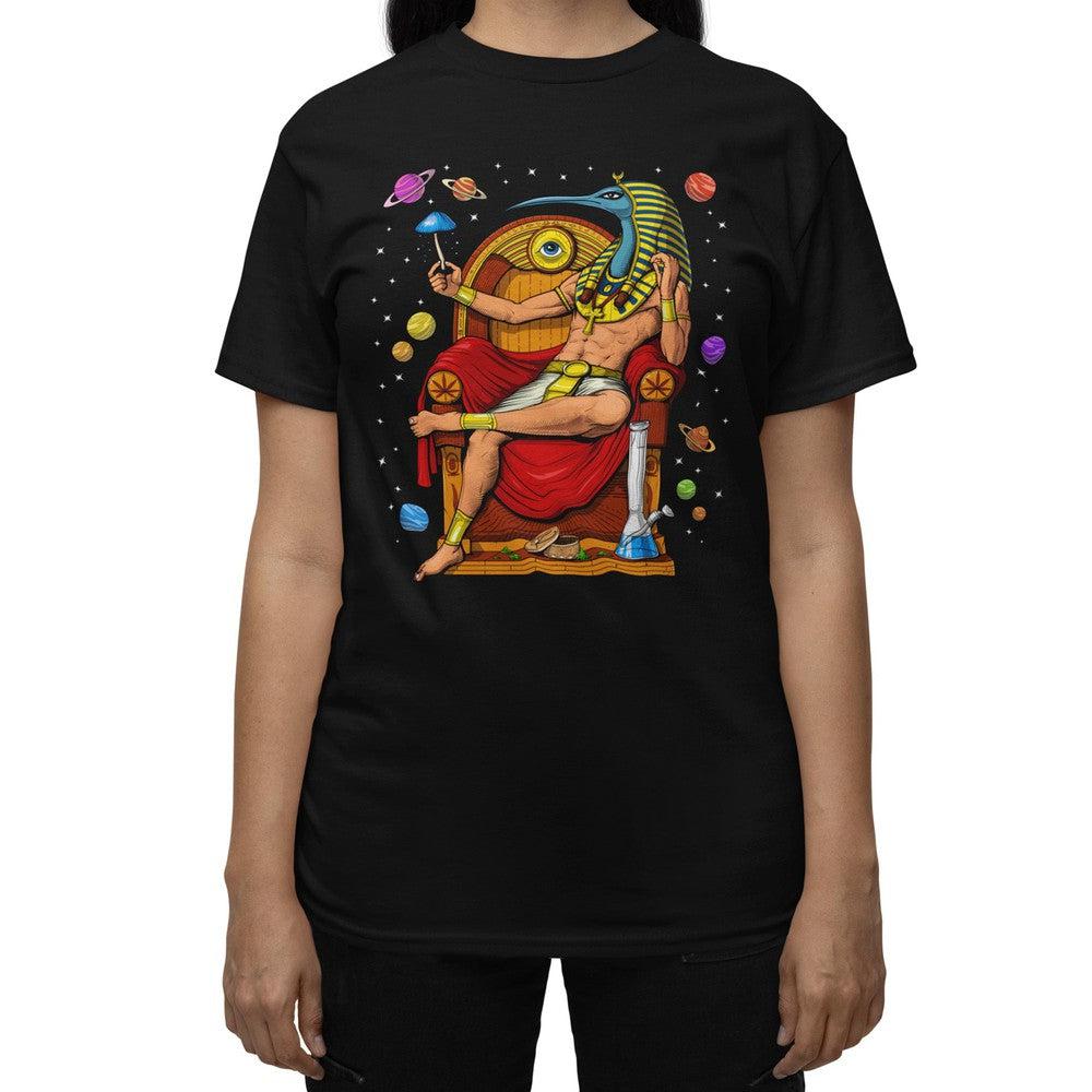 Egyptian God Thoth T-Shirt, Psychedelic Egyptian God T-Shirt, Thoth Unisex Shirt, Stoner Shirt - Psychonautica Store