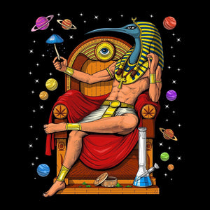 Psychedelic Thoth, Egyptian God Thoth, Trippy Egyptian God, Thoth Smoking Weed, Thoth Stoner - Psychonautica Store