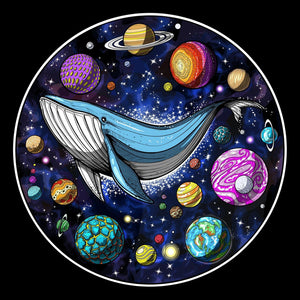 Psychedelic Whale, Trippy Whale, Space Whale, Psychedelic Trippy Space, Psychedelic Ocean - Psychonautica Store