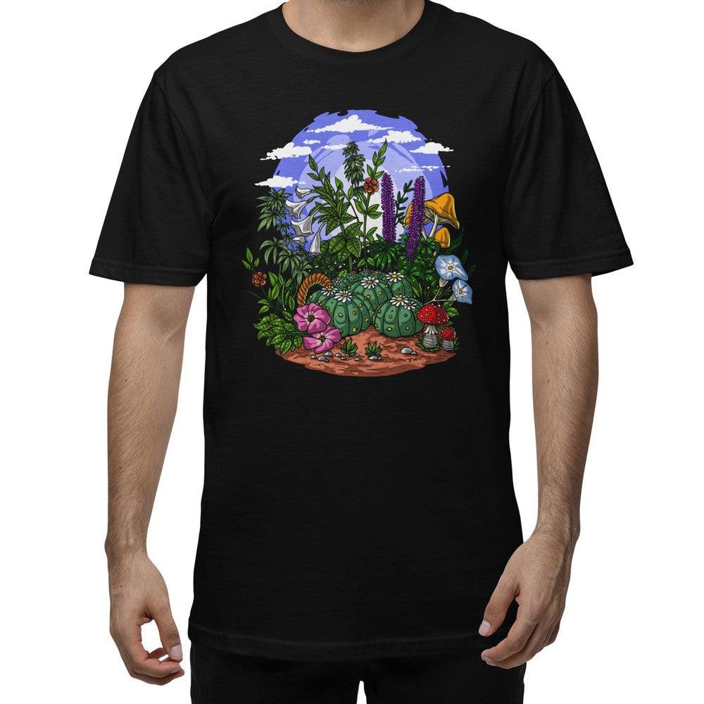 Psychoactive Plants Shirt, Psychedelic Plants Shirt, Psychedelic Garden Shirt, Hippie Shirt, Trippy Mushrooms Shirt, Hippie Clothing, Weed Shirt, Stoner Shirt - Psychonautica Store