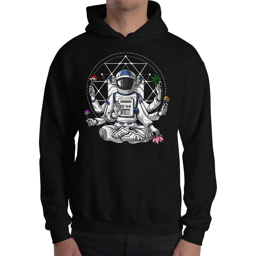 Psychonaut Hoodie, Psychedelic Astronaut Hoodie, Astronaut Sweatshirt, Hippie Hoodie, Astronaut Weed Hoodie, Stoner Hoodie, Psychedelic Clothes - Psychonautica Store