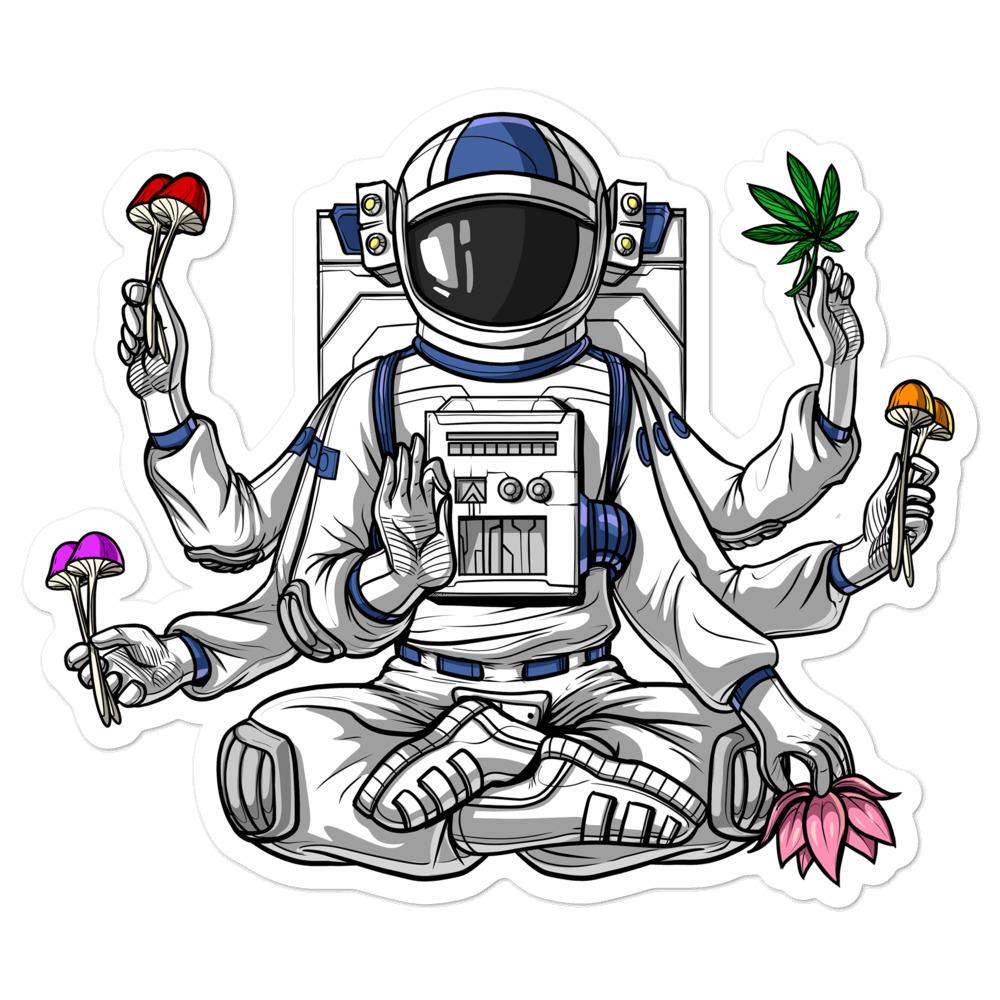 Psychonaut Sticker, Psychedelic Astronaut Sticker, Psychedelic Sticker, Astronaut Decals, Trippy Sticker, Stoner Sticker, Hippie Stickers - Psychonautica Store
