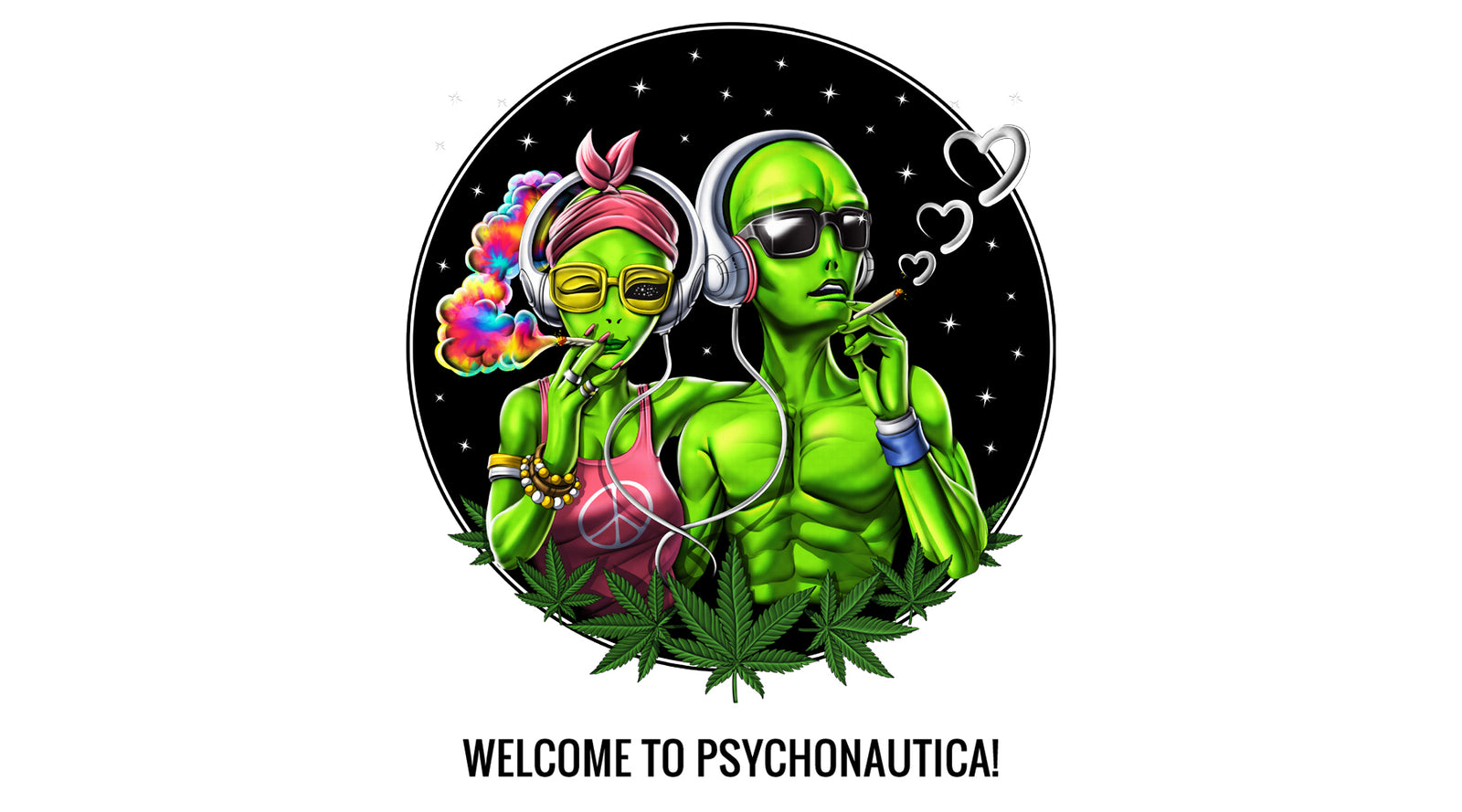Psychedelic Weed Hippie T-Shirts and Hoodies Psychonautica 
