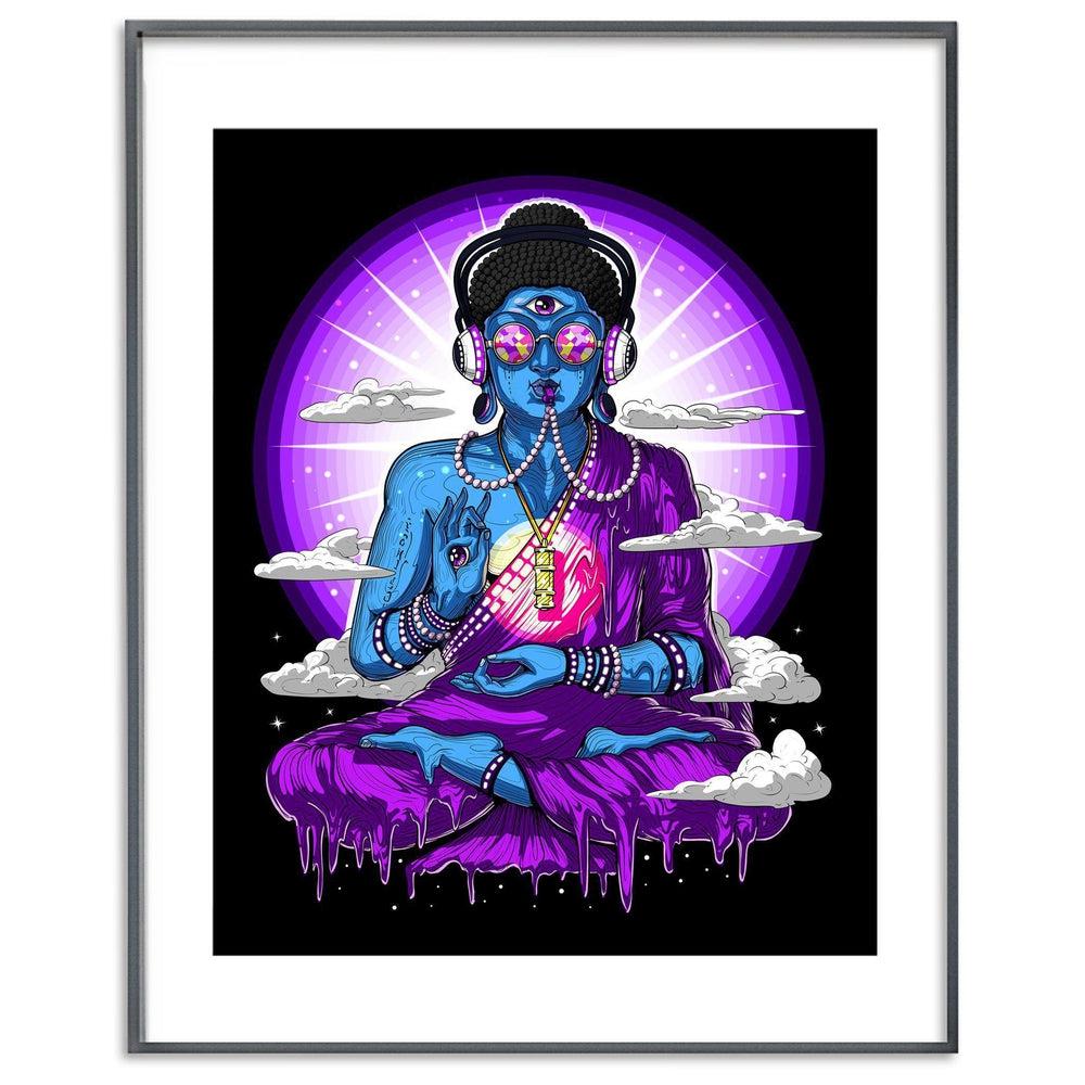 Psychedelic Buddha Poster, Psychedelic Art Print, Buddha Poster, Trippy Art Print, Psychedelic Poster, EDM Poster - Psychonautica Store