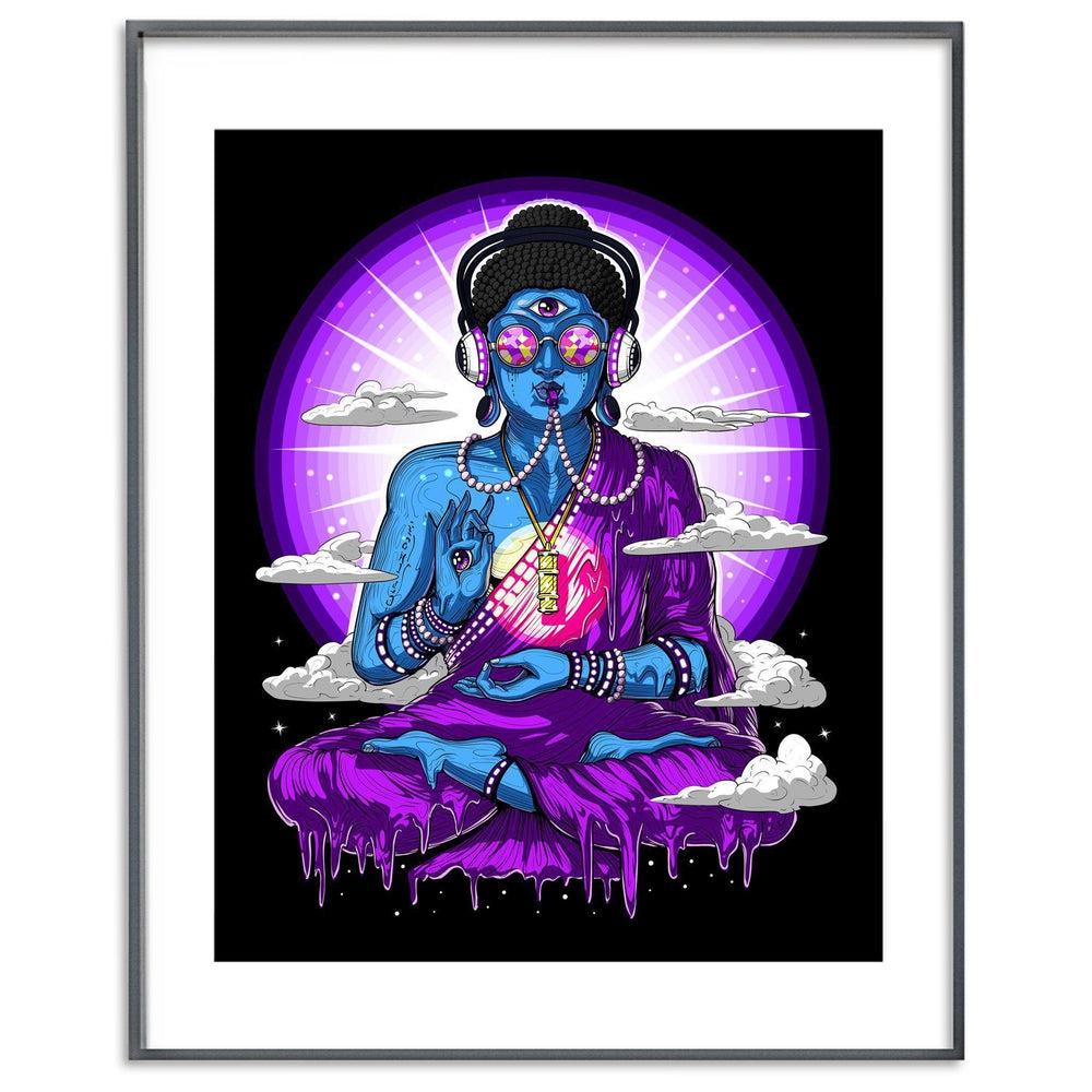 Psychedelic Buddha Art Print, Psychedelic Art Print, Buddha Poster, Trippy Poster, Psychedelic Poster, EDM Poster - Psychonautica Store