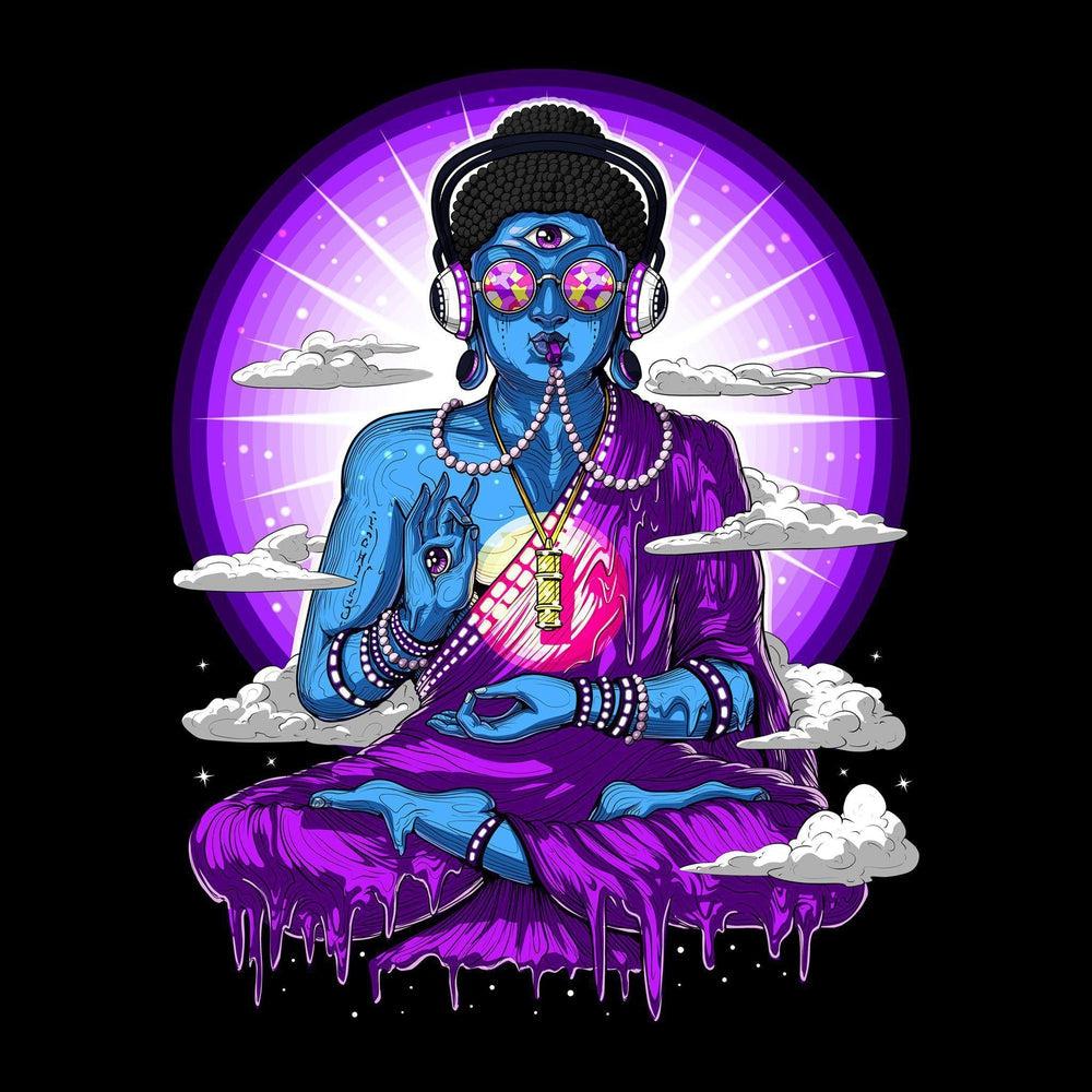 Trippy Hippie | Blue Buddha Festival Hooded Cloak | Alt Clothing 2024