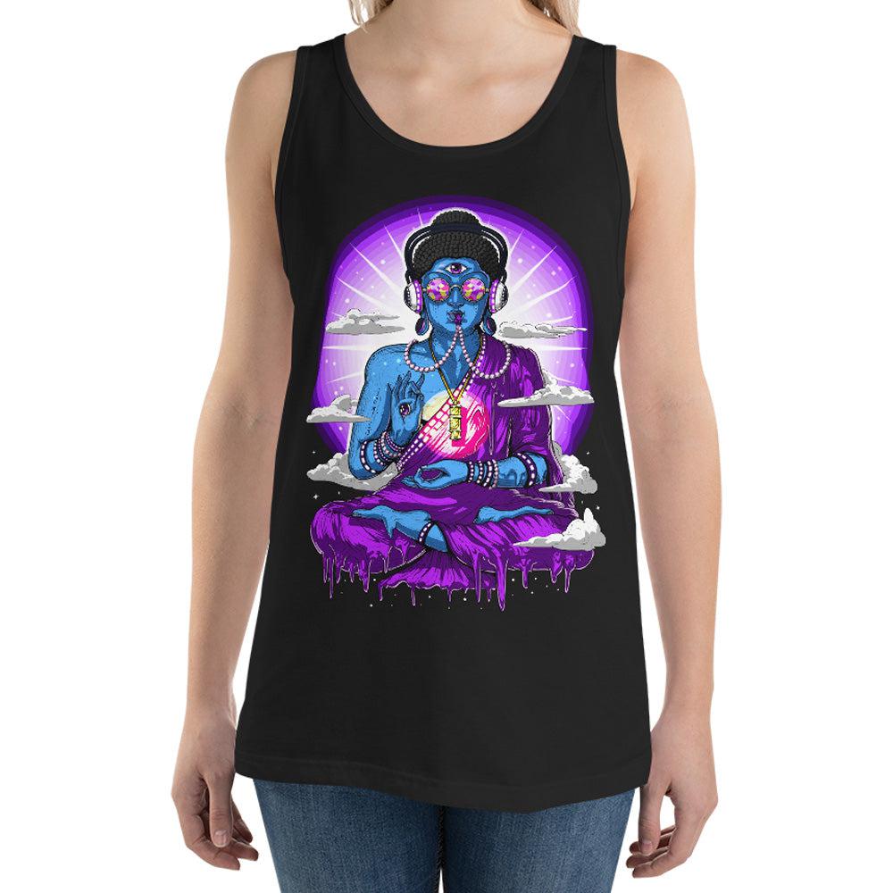 Psytrance Tank, Psychedelic Tank, Buddha Tank Top, Trippy Tank, EDM Clothes - Psychonautica Store