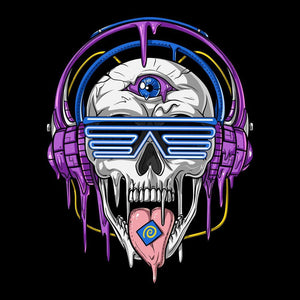 Psytrance Skull T-Shirt, Psytrance Shirt, EDM Shirt, Trippy Shirt, Psychedelic Shirt, Psychedelic Skull Tee, LSD Acid Shirt, EDM Festival Clothing, EDM Clothes - Psychonautica Store