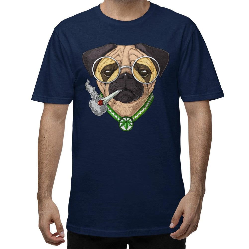 Pug Smoking Weed, Funny Pug Shirt, Weed Shirts, Hippie Shirt, Stoner Clothes, Cannabis Tee, Pug Clothing, Pug Tees - Psychonautica Store