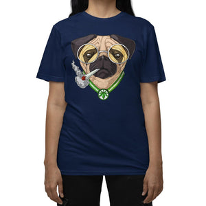 Pug Smoking Weed T-Shirt, Funny Pug T-Shirt, Stoner Shirt, Stoner Clothes, Cannabis Tee, Pug Clothing, Pug Clothes - Psychonautica Store