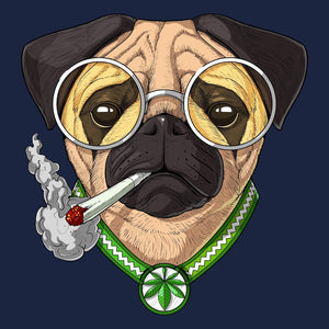 Pug Smoking Weed, Funny Pug Shirt, Weed Shirts, Pug Clothes, Hippie Shirt, Stoner Clothes, Cannabis Shirt, Pug Clothes, Funny Pug Tees - Psychonautica Store