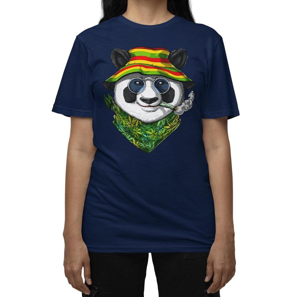 Panda Weed T-Shirt, Funny Panda T-Shirt, Stoner Clothes, Cannabis Tee, Stoner Clothing, Rastafari Clothing - Psychonautica Store