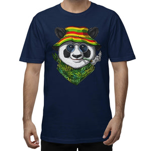 Panda Smoking Weed T-Shirt, Funny Panda Bear Shirt, Stoner Clothes, Cannabis Tee, Stoner Clothing, Rastafari Shirt - Psychonautica Store