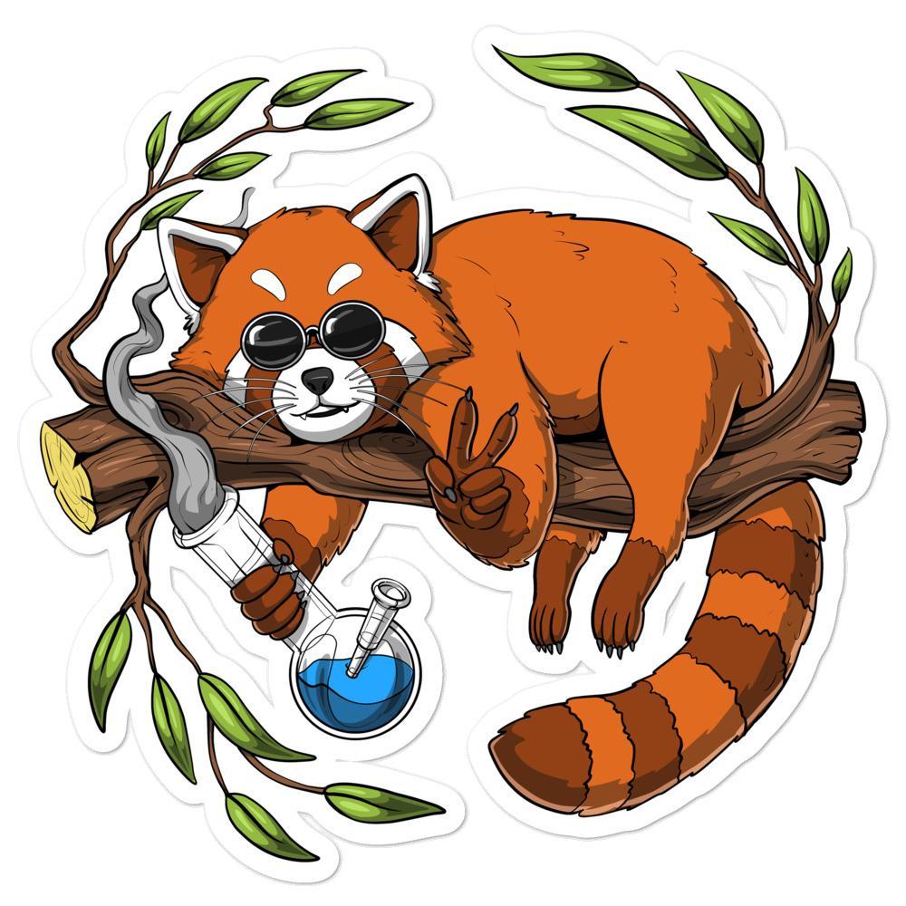 Red Panda Stickers, Stoner Stickers, Weed Sticker, Cannabis Stickers, Marijuana Stickers, Stoner Decal, Red Panda Gifts - Psychonautica Store