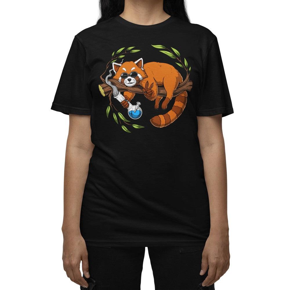 Red Panda Smoking Weed T-Shirt, Weed Shirt, Stoner T-Shirt, Funny Hippie Shirt, Weed Clothes, Stoner Shirt, Cannabis Clothes - Psychonautica Store