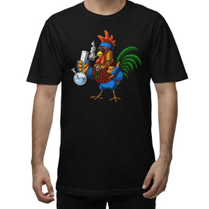 Funny Stoner T-Shirt, Rooster Smoking Weed Shirt, Hippie Stoner Clothes, Weed T-Shirt, Cannabis T-Shirt, Stoner Clothing - Psychonautica Store