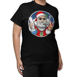Santa Smoking Weed T-Shirt, Christmas Stoner T-Shirt, Santa Unisex Shirt, Funny Cannabis T-Shirt, Weed Christmas Clothes, Stoner Outfit- Psychonautica Store