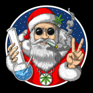 Santa Smoking Weed, Weed Christmas, Santa Stoner, Santa Hippie, Christmas Weed - Psychonautica Store