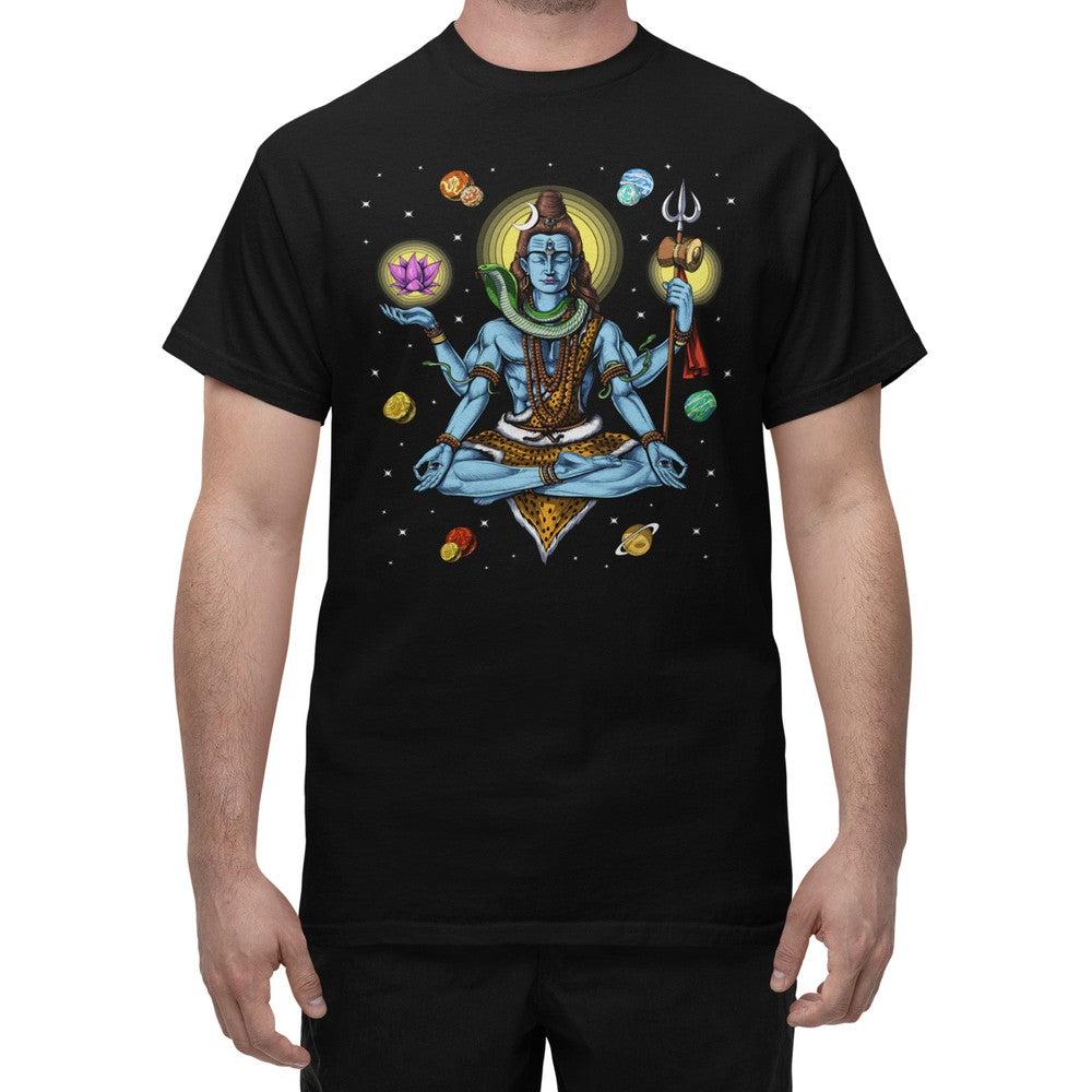 Shiva Meditation T-Shirt, Hindu T-Shirt, Hinduism Shirts, Shiva Yoga Shirt, Shiva Spiritual Shirt, Psychedelic Shiva T-Shirt - Psychonautica Store