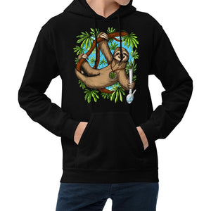 Stoner Hoodie, Sloth Hoodie, Hippie Sweatshirt, Sloth Sweatshirt, Weed Hoodie, Stoner Clothes, Weed Clothes - Psychonautica Store