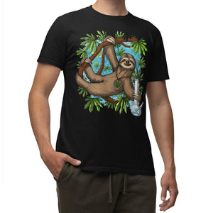 Sloth Smoking Weed T-Shirt, Funny Stoner T-Shirt, Weed Shirt, Weed Apparel, Stoner Clothes, Weed Clothes - Psychonautica Store