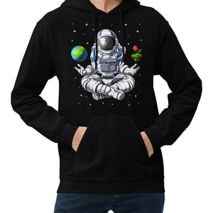 Astronaut Meditation Hoodie, Astronaut Yoga Hoodie, Psychedelic Astronaut Clothes, Astronaut Namaste Sweatshirt, Zen Astronaut Clothing - Psychonautica Store