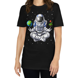 Astronaut Meditation T-Shirt, Astronaut Yoga Shirt, Psychedelic Astronaut Shirt, Astronaut Namaste Tee, Zen Astronaut Tee - Psychonautica Store