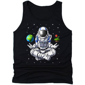 Astronaut Meditation Tank, Astronaut Yoga Unisex Tank, Psychedelic Astronaut Tank Top, Astronaut Namaste Tank, Zen Astronaut Clothing - Psychonautica Store