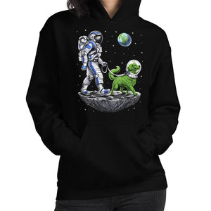 Alien Dog Hoodie, Astronaut Walking Dog Hoodie, Space Astronaut Mens Hoodie, Funny Alien Dog Clothes, Space Dog Walk Sweatshirt - Psychonautica Store