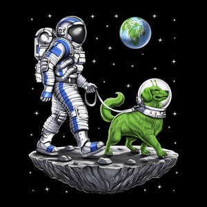 Alien Dog, Astronaut Walking Dog, Space Astronaut, Funny Alien Dog, Space Dog Walk - Psychonautica Store