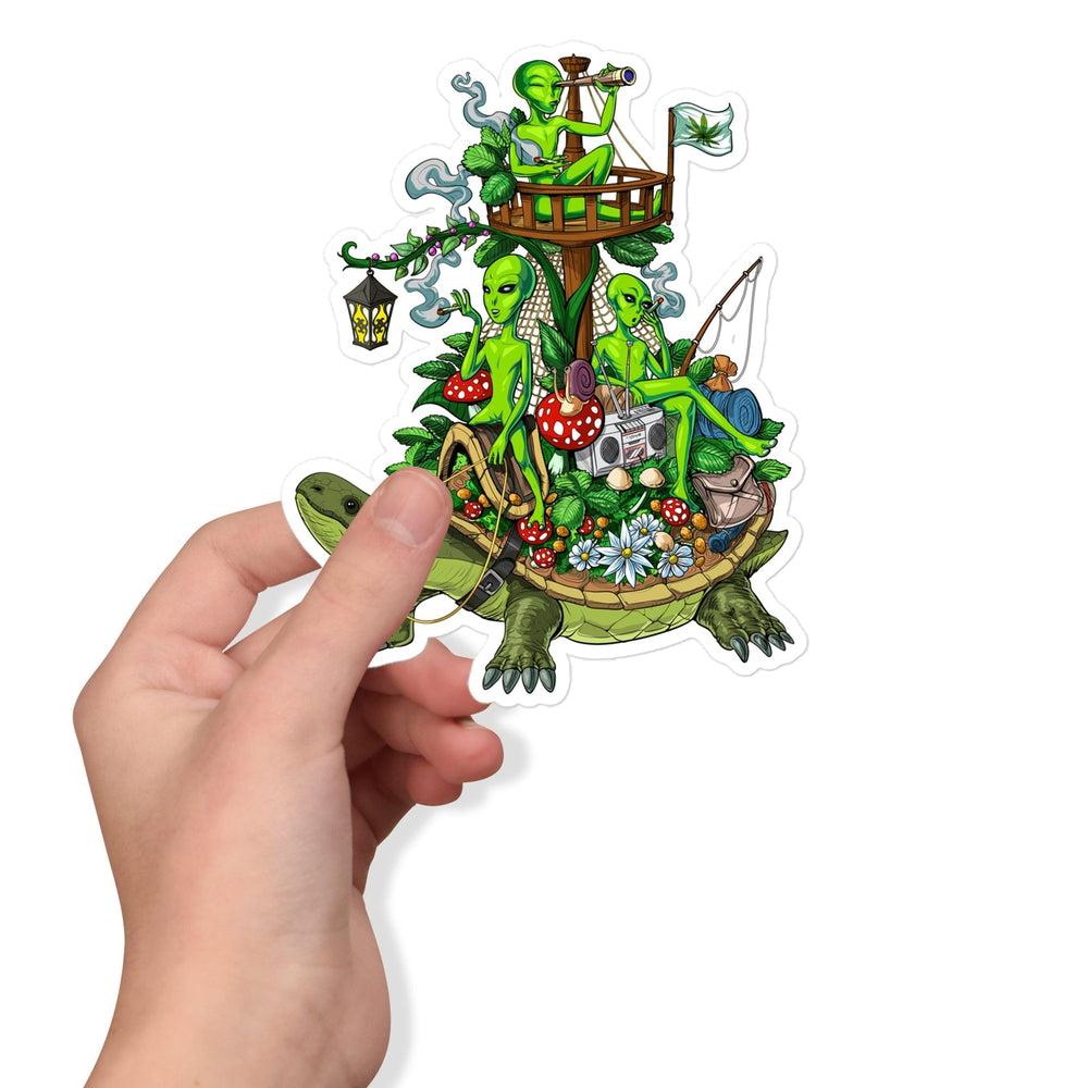 Psychedelic Aliens Stickers, Hippie Stickers, Stoner Sticker, Aliens Decals, Trippy Aliens Sticker, Psychedelic Sticker, Alien Decal - Psychonautica Store