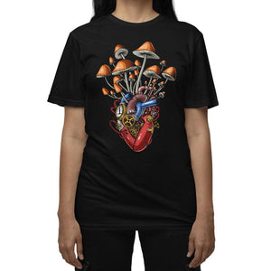 Steampunk Mushrooms T-Shirt, Magic Mushrooms T-Shirt, Psychedelic Mushrooms T-Shirt, Mushroom Clothes, Mushrooms Apparel - Psychonautica Store