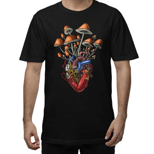 Steampunk Mushrooms T-Shirt, Magic Mushrooms T-Shirt, Psychedelic Mushrooms T-Shirt, Mushroom Clothes, Mushrooms Clothing - Psychonautica Store