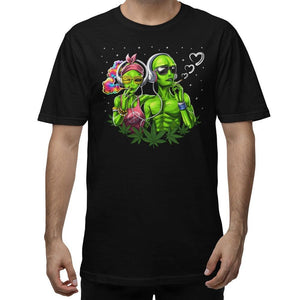 Alien Smoking Weed Shirt, Alien Hippie Shirt, Stoner T-Shirt, Weed Shirt, Cannabis T-Shirt, Weed Clothes, Weed Clothing - Psychonautica Store