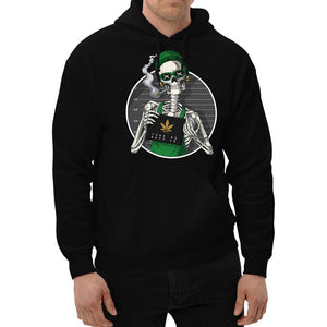 Skeleton Weed Hoodie, Weed Hoodie, Stoner Hoodie, Stoner Clothes, Weed Clothing, Cannabis Hoodie, Stoner Clothing, Psychedelic Hoodie - Psychonautica Store