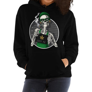 Skeleton Weed Hoodie, Weed Hoodie, Stoner Hoodie, Stoner Clothes, Weed Clothing, Cannabis Hoodie, Stoner Clothing, Psychedelic Hoodie - Psychonautica Store