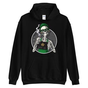 Skeleton Weed Hoodie, Weed Hoodie, Stoner Hoodie, Stoner Clothes, Weed Clothing, Cannabis Hoodie, Stoner Clothing, Psychedelic Hoodie - Psychonautica Store