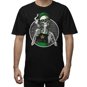 Skeleton Smoking Weed Shirt, Weed Shirt, Stoner Shirt, Stoner Clothes, Weed Clothing, Cannabis Shirt, Stoner Clothing - Psychonautica Store