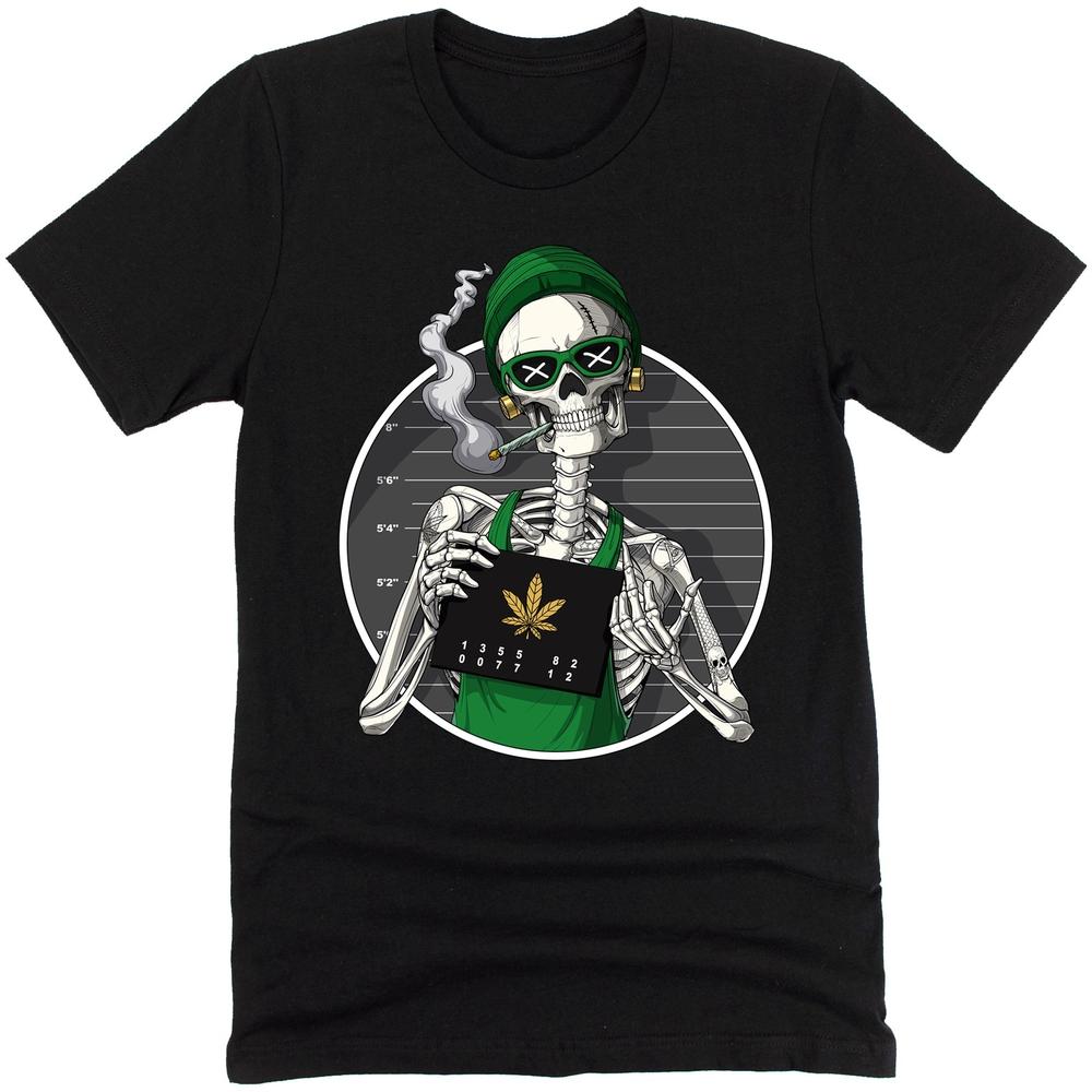 Skeleton Weed Shirt, Weed Shirt, Stoner Shirt, Stoner Clothes, Weed Clothing, Cannabis Shirt, Stoner Clothing, Psychedelic Shirt - Psychonautica Store