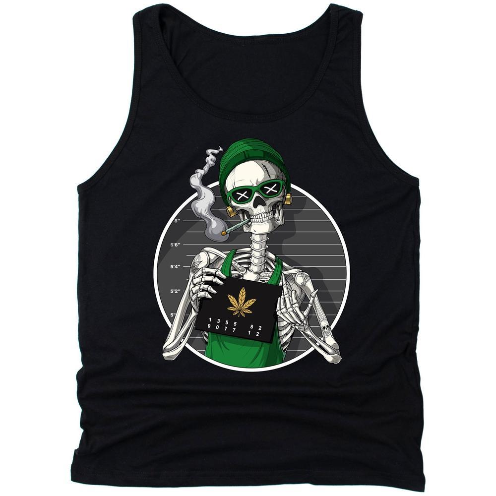 Skeleton Weed Tank, Weed Tank Top, Stoner Tank, Stoner Clothes, Weed Clothing, Cannabis Tank, Marijuana Clothing, Festival Clothing - Psychonautica Store
