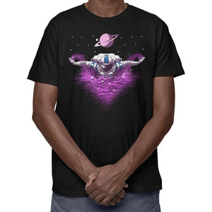 Psychedelic Astronaut T-Shirt, Swimming Astronaut Shirt, Trippy Astronaut Shirt, Space Astronaut T-Shirt, Swimmer Apparel, Swimmer Clothes - Psychonautica Store