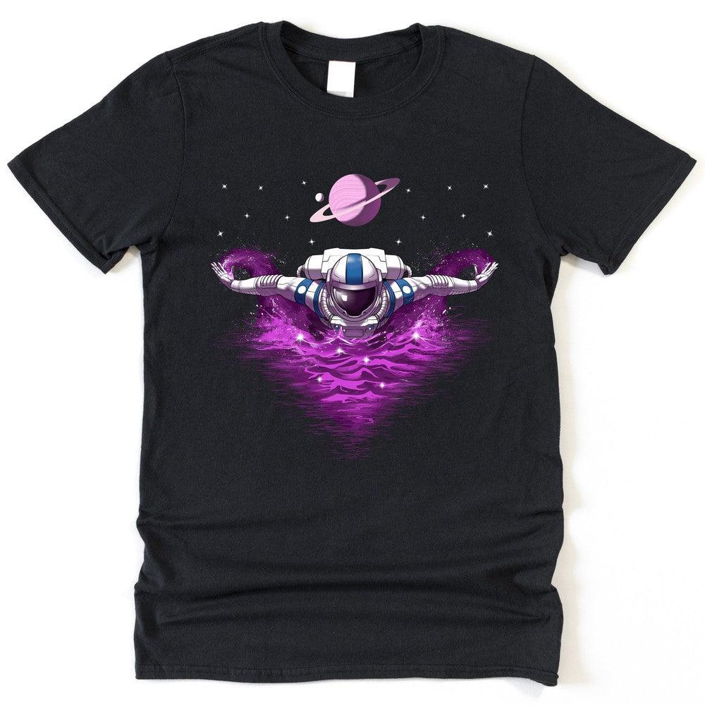 Psychedelic Astronaut T-Shirt, Swimming Astronaut Shirt, Trippy Astronaut Shirt, Space Astronaut T-Shirt, Swimmer Clothing - Psychonautica Store