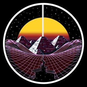 Synthwave Pyramid, Vaporwave, Psychedelic Pyramid, Trippy Pyramid - Psychonautica Store
