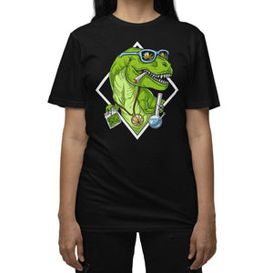 T-Rex Dinosaur Weed Shirt, Stoner T-Shirt, Weed Shirt, Cannabis Shirt, Marijuana Shirt, Weed Clothing, Stoner Clothing - Psychonautica Store