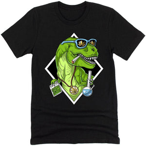 T-Rex Dinosaur Shirt, Stoner Shirt, Weed Shirt, Cannabis Shirt, Stoner Clothes, Weed Clothing, Dinosaur Clothing - Psychonautica Store