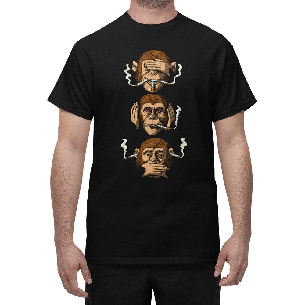 Cannabis Shirt, Stoner Shirt, Three Wise Monkeys Shirt, Weed Shirt, Stoner Clothes, Weed Clothes - Psychonautica Store