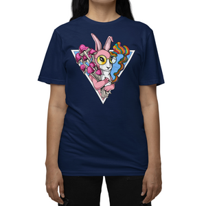 Psychedelic Rabbit T-Shirt, Hippie Rabbit Shirt, Trippy Rabbit T-Shirt, Funny Rabbit T-Shirt, Rabbit Clothing - Psychonautica Store